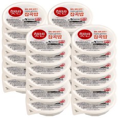 햇반 현미 흑미 보리의 식감이 살아있는 잡곡밥, 210g, 24개