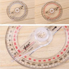 원형 360도 플라스틱 제도용 각도기 3개 문구 실험 수학 학교 사무 과학