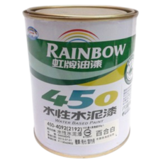 虹牌油漆，色彩飽滿，漆面細緻，DIY裝潢首選, 水性水泥漆 450平光百合白2192, 1個, 1L