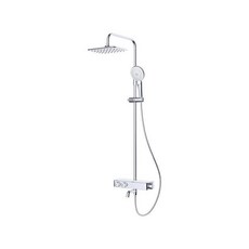 凱撒CAESAR 方形置物恆溫蓮蓬頭S788C 沐浴龍頭淋浴組，時尚花灑組，安全恆溫，輕鬆享受舒適沐浴, 1個, S788C原色