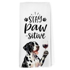 Dibor Funny Great Dane Wine Bar Kitchen Towels Dishcloth Great Dane Gifts Decor Dish Towels Dog Lo, Dibor Funny Great Dane Wine Ba