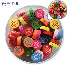 모양비즈 6번 나무비즈 원형골뱅이