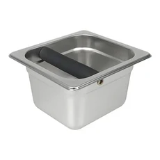 대용량 커피 노크 박스 스테인리스 스틸 커피숍 에스프레소 덤프 빈 미끄럼 방지 그라인드 폐기물통 커피, 01 1.5L Silver