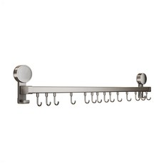 【開發票/統編】廚房掛鉤刀架 免打孔鍋鏟架 廚房收納神器, 1個, 【吸盤系列】太空鋁壁掛雙桿刀具收納架