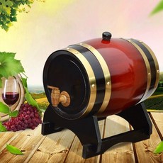 미니 오크통 와인통 술통 술보관용기 맥주 디스펜서 숙성, 3L 와인레드