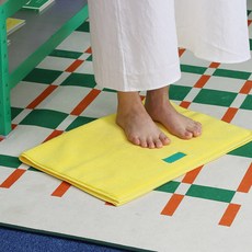 [레미제이] 예쁜 욕실 발매트 주방매트 뛰어난 흡수력 망고 타올 풋매트 (+미끄럼방지 패드 선물포장), 망고풋매트 (+미끄럼방지패드) 1EA, 1개