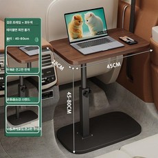 차량뒷좌석테이블 자동차책상 조수석식탁 대형 노트북 선반, 월넛 45x28 없음 블랙 중형, 1개