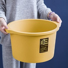db 塑料泡腳桶, 1個, 加厚加大 穎黃16L容量,桶底部 帶凸按摩點
