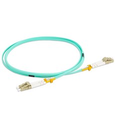 JOVXIAZ LC to OM3 듀플렉스 멀티 모드 광섬유 패치 케이블 - 2m(6.5피트) 50/125μm 10G/40G/100G 이더넷 호환 LSZH 재킷 아쿠아