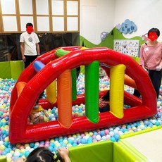 에어바운스 운동회 레크레이션 워크샵 장애물 점프매트, 2 반달 다리 3x1.2x1.3m