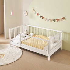 장인가구 뉴피터 SE0 어린이 원목 저상형 데이베드 오픈형 침대 프레임 SS 범퍼포함, 우드내추럴(다릿발형)