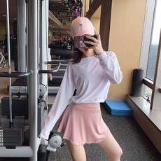 高腰運動短裙女夏羽毛球網球瑜伽裙子健身廣場舞跑步口袋內襯裙褲