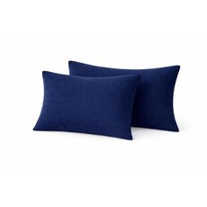 COTTON STICH 유아용 베개 커버 2개 세트 미니 베개 커버 600수 면 아동용 부드럽고 가벼운 베개 커버 (와인 유아 30.5x40.6cm(12x16인치) 지퍼, Toddler 16x20 Zipper, 네이비 블루