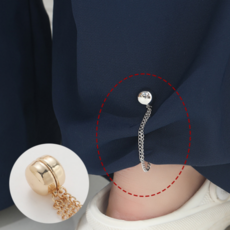 더홀릭 바지 밑단 고정 자석 팔접을때 단추 대용으로도 좋습니다(2pcs), 메탈(2pcs), 1개