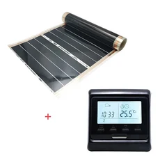 50cm 너비 1m2 240W/m2 온도 조절 장치 탄소 필름 히터가 있는 난방 적외선 바닥 플림, 01, 01 50 센치메터, 09 MK60E-H