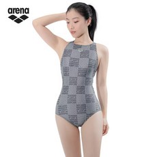 許老闆泳裝 AQUA PRO EX TOUGHSUIT-flex 女款千鳥格印花連身三角泳衣 AS5SWZ23L