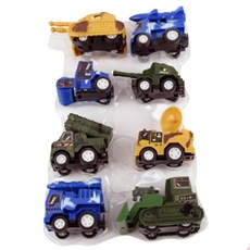 앞으로 나가는 군대놀이 장난감 미니카 8개 전쟁자동차, 1개