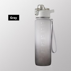1100ml 패션 건강 재질 물병 변색 디자인 대용량 스포츠 플라스틱 물병 친환경, 그레이, 1개