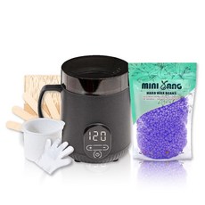 MINI YANG 熱蠟除毛基礎套組 (摩卡熱蠟機 薰衣草蠟豆 木棒) 告別毛手毛腳, 500g, 1個