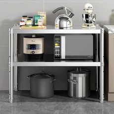 주방선반 스테인레스 조리대 식당 작업대 보조선반 업소용, 1개, 두꺼운 길이 50 너비 40 높이 60 2층