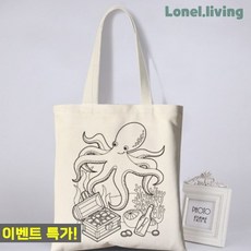 로넬리빙 광목캔버스 에코백천가방 밑그림 13호 그림그리기 꾸미기 만들기, 10개