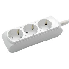 거성산업 접지형 2호 멀티탭 3구 + 안전커버 2p, 1세트, 1.5m