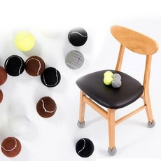 의자 다리 발 캡 커버 아파트 층간소음 방지 4p 의자커버 층간소음방지공, 연브라운