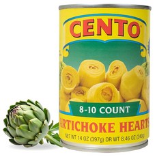 Cento 소금물에 절인 아티초크 하트 12팩, 397g, 12개