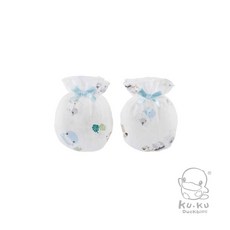 KU KU 酷咕鴨 小繽紛紗布手套 藍/粉