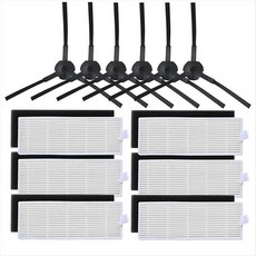 ILIFE A8 A6 A6 A4 A4S에 적합한 교체 측면 브러시 HEPA 필터, [01] As Shown