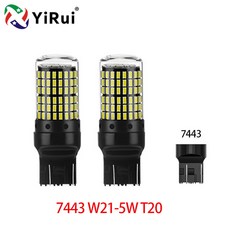 YIRUI 2PCS 12 BAU15S BAY1 144SMD LED 역방향 48V 전구 BA15S P21W 1157 PY21W 램프 7440 5W 새로운 신호등 회전 P21 W21W, 7443 W21 5W T20, White