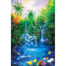 에폭시사 2016 베리 스몰피스 직소 퍼즐 일러스트/아트 마린아트 파라다이스 셀러브레이션 (50×75cm) 23 - 724s풀림포함 주걱 포함 점수권 포함 EPOCH