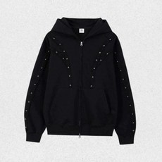 벤힛 남녀공용 스터드 써저리 스웻 후드집업