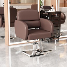 헤어샵 조절 체어 바버샵 높이 업소용 미용실 회전 의자 살롱, d-올리브 실버