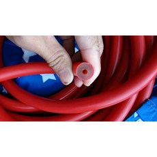 天劍 世傑 阿洲牌 天然乳膠橡皮 高彈力軟Q雙色防紫外線魚槍橡皮 潛水/漁獵彈弓橡皮, 外16*內3=一米500(外皮紅色), 1個