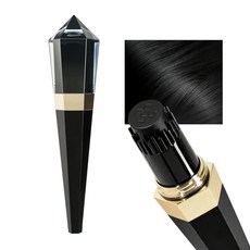 회색 커버용 헤어 염색 빗 즉각적인 천연 헤어라인 및 수염 충전재 2-in-1 루트 터치 업 컬러 스틱 방수 얼룩 땀 방지 남성 및 여성용 휴대용 빠른 수정 (다크, 블랙