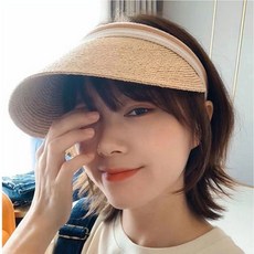 여성용 라탄 썬캡 브라운you9+7XOe