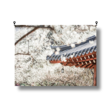 해룸 대형 패브릭 포스터 두꺼비집 가리개 페브릭 태피스트리 가림천 아트 행잉 초대형, 매화마을