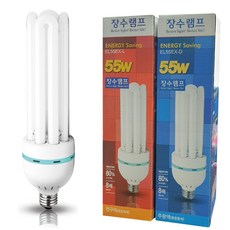 삼파장 장수램프55W 절전 삼파장전구 26mm소켓업소용 주광색 형광등색, 전구색, ♤♠본상품♡♥