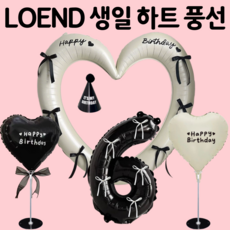 로엔드 생일 대형 하트프레임 숫자 풍선, 1세트, 핑크 6번