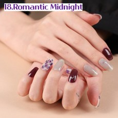 말랑 젤 네일 스티커 붙이는 셀프 아트 젤 스트립 패치 33p 세트, 1개, 15.Sparkle Gray