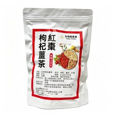 紅棗枸杞薑茶 紅棗生薑 0添加 無糖薑棗茶 紅棗茶 紅棗枸杞薑絲茶, 1個, 紅棗枸杞薑茶【無糖0添加】（10小包）