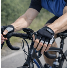루아른 미끄럼방지 손보호 자전거 반장갑, 1세트, 블랙