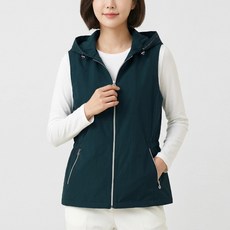 김영주스포츠 여성 데일리 후드 집업 조끼 KRWV66027 골프 등산 데일리 가을 방풍 베스트