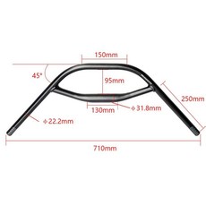 DARKROCK 鋁合金大回彎車把 31.8*710mm, N/A, 1個