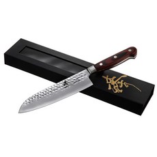 臻 日本進口大馬士革積層鋼170mm搥打紋三德刀 (搥印 鎚目 搥目) ，鋒利耐用，切割順暢, 詳見包裝, 詳見包裝