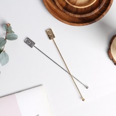 보겐 골드바 머들러 하이볼 스틱 스텐 롱 머들러 패들, 1개, 골드