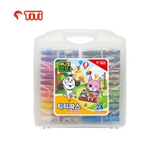 티티 애니멀캠프 크레파스 티티파스, 2개, 24색