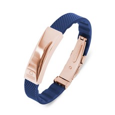 &MORE愛迪莫 Triboost 極致鈦鍺手環 (玫瑰金), 普魯士藍, 1個