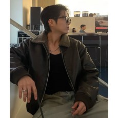 굿라이프웍스 GLW 빈티지 무스탕 봄버 브라운